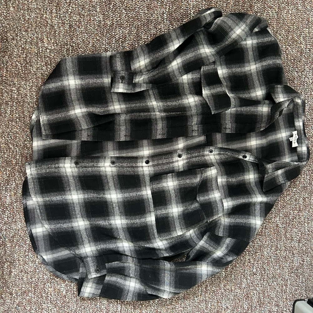 ACOA Black and White Plaid Shirt